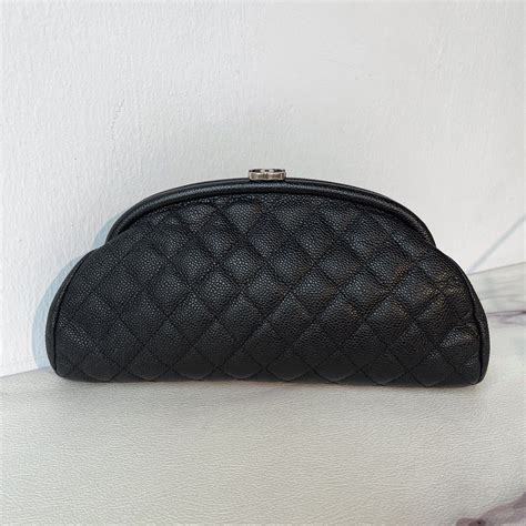 chanel caviar kisslock clutch|Chanel Clutches .